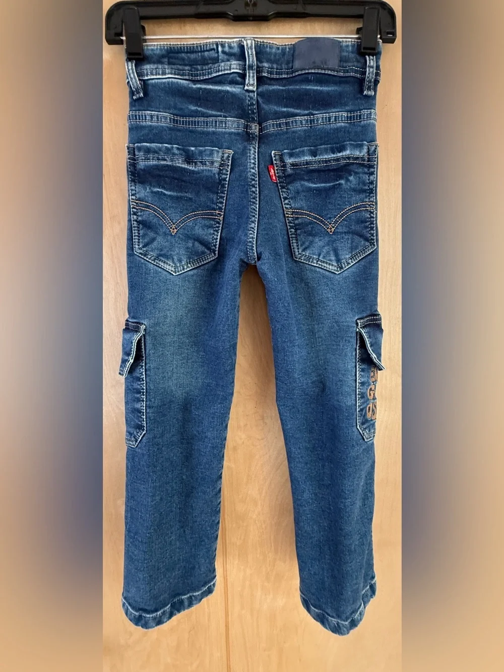 Rare Archival EVISU Kids Lot 2001 Multi-Pocket Cargo Jeans - Vintage Size 32
